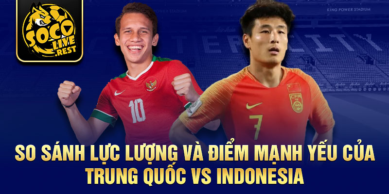 So sánh lực lượng và điểm mạnh yếu của Trung Quốc vs Indonesia